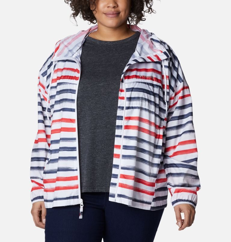 Jacheta Columbia Flash Challenger Novelty Windbreaker Dama Dungi | Plus Size OVA8S1M79